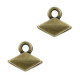 Cymbal ™ DQ metal bead ending Komia for Matubo GemDuo - Antique bronze